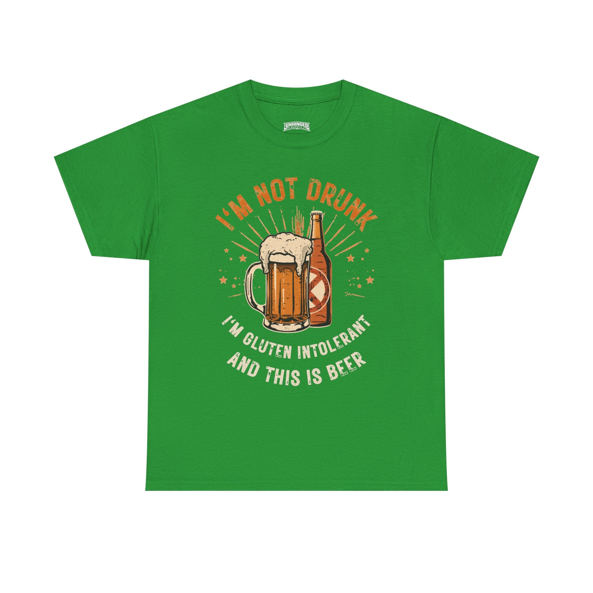 I'm Not Drunk I'm Gluten Intolerant This Is Beer T-Shirt | Beer Mug & Bottle Design