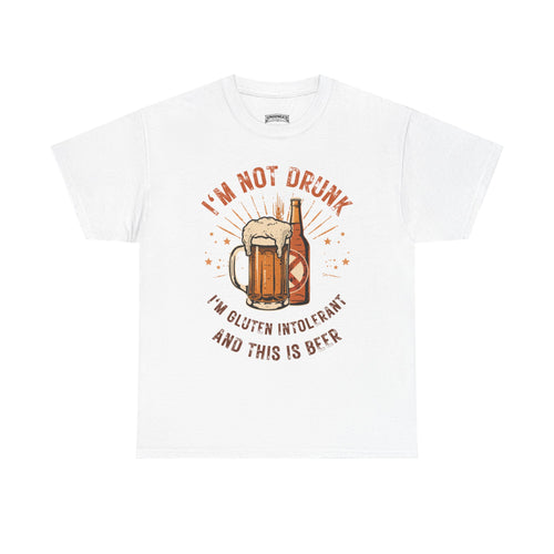 I'm Not Drunk I'm Gluten Intolerant This Is Beer T-Shirt | Beer Mug & Bottle Design