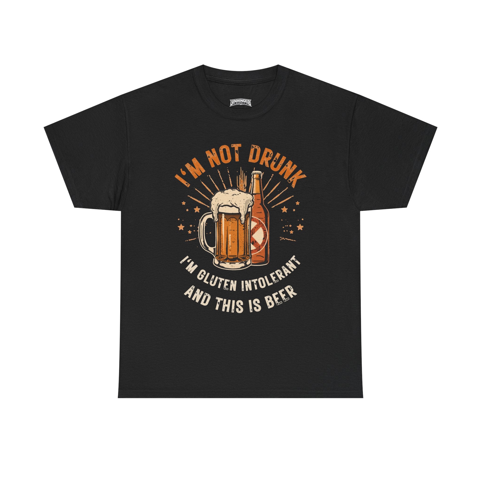 I'm Not Drunk I'm Gluten Intolerant This Is Beer T-Shirt | Beer Mug & Bottle Design
