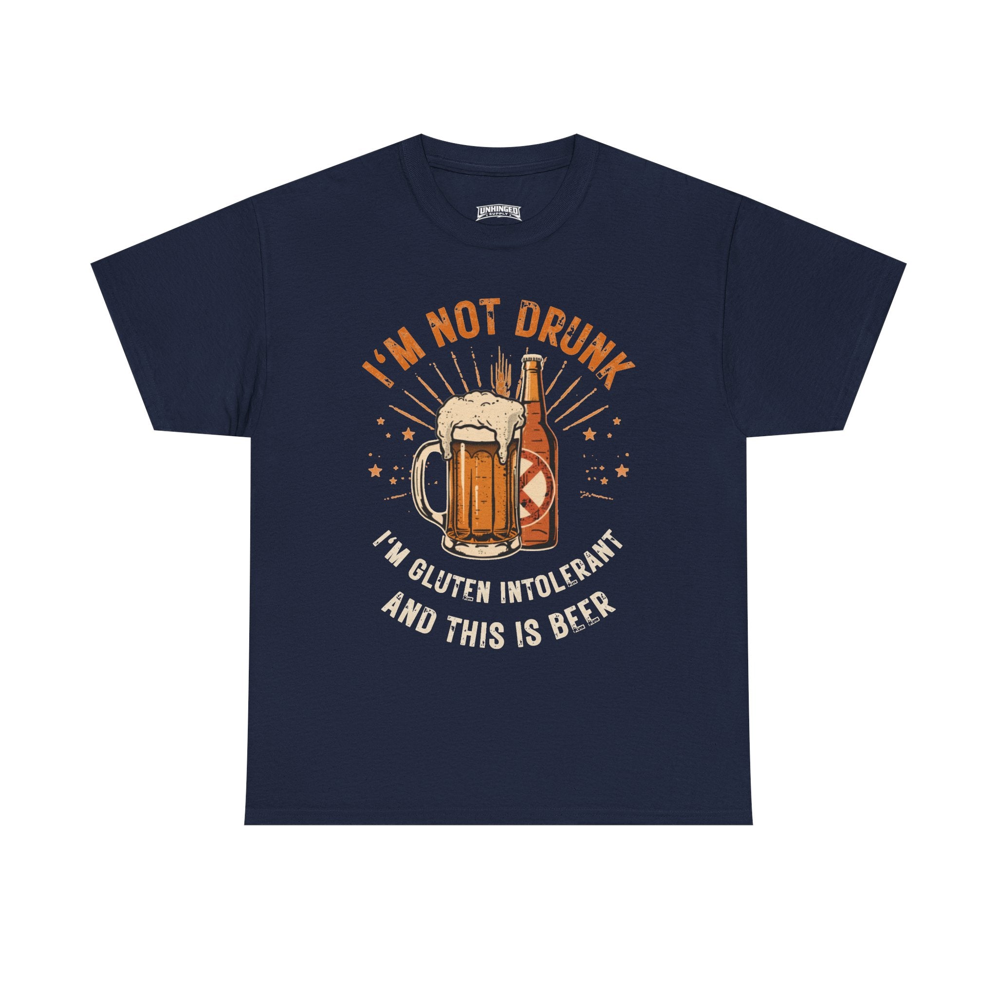 I'm Not Drunk I'm Gluten Intolerant This Is Beer T-Shirt | Beer Mug & Bottle Design