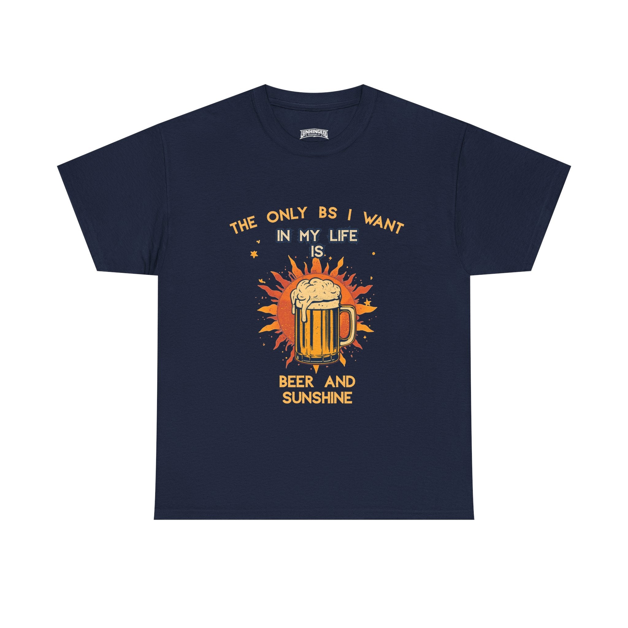 Beer and Sunshine T-Shirt | Retro Beer Mug Graphic, Summer Bar Tee