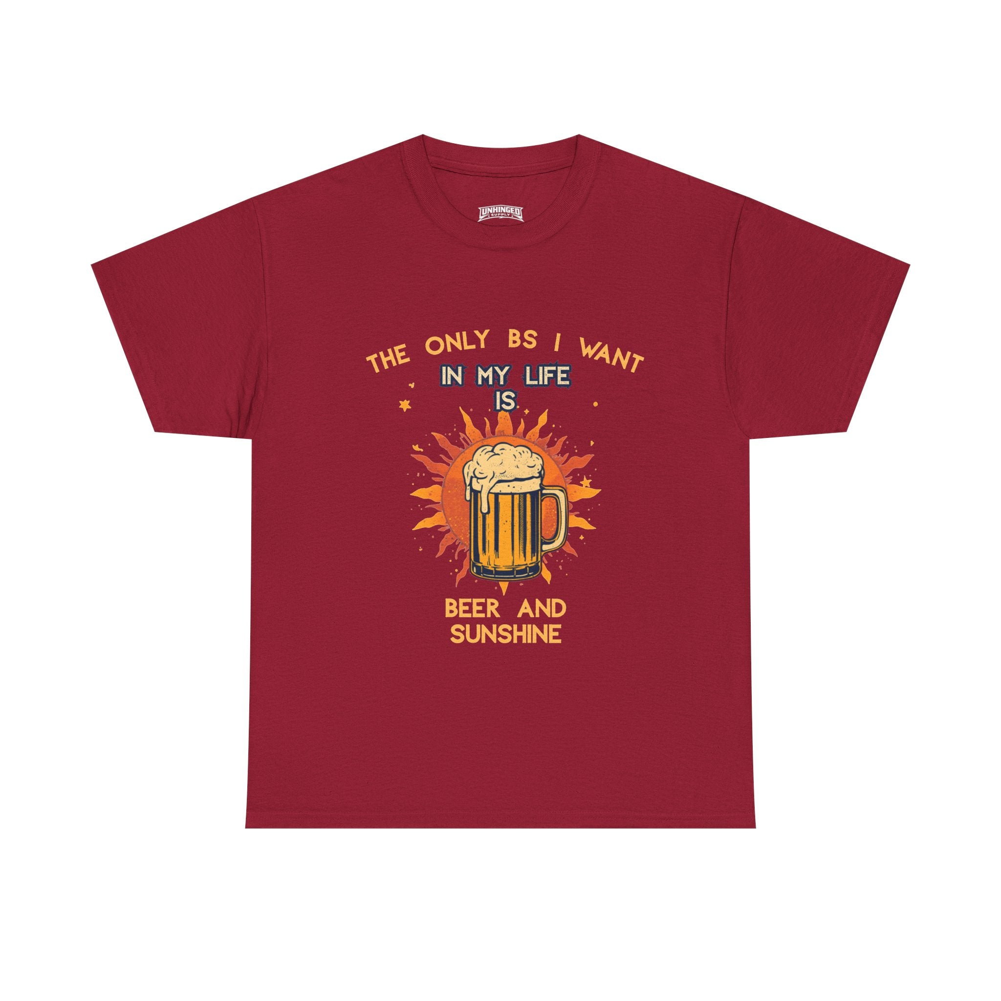 Beer and Sunshine T-Shirt | Retro Beer Mug Graphic, Summer Bar Tee