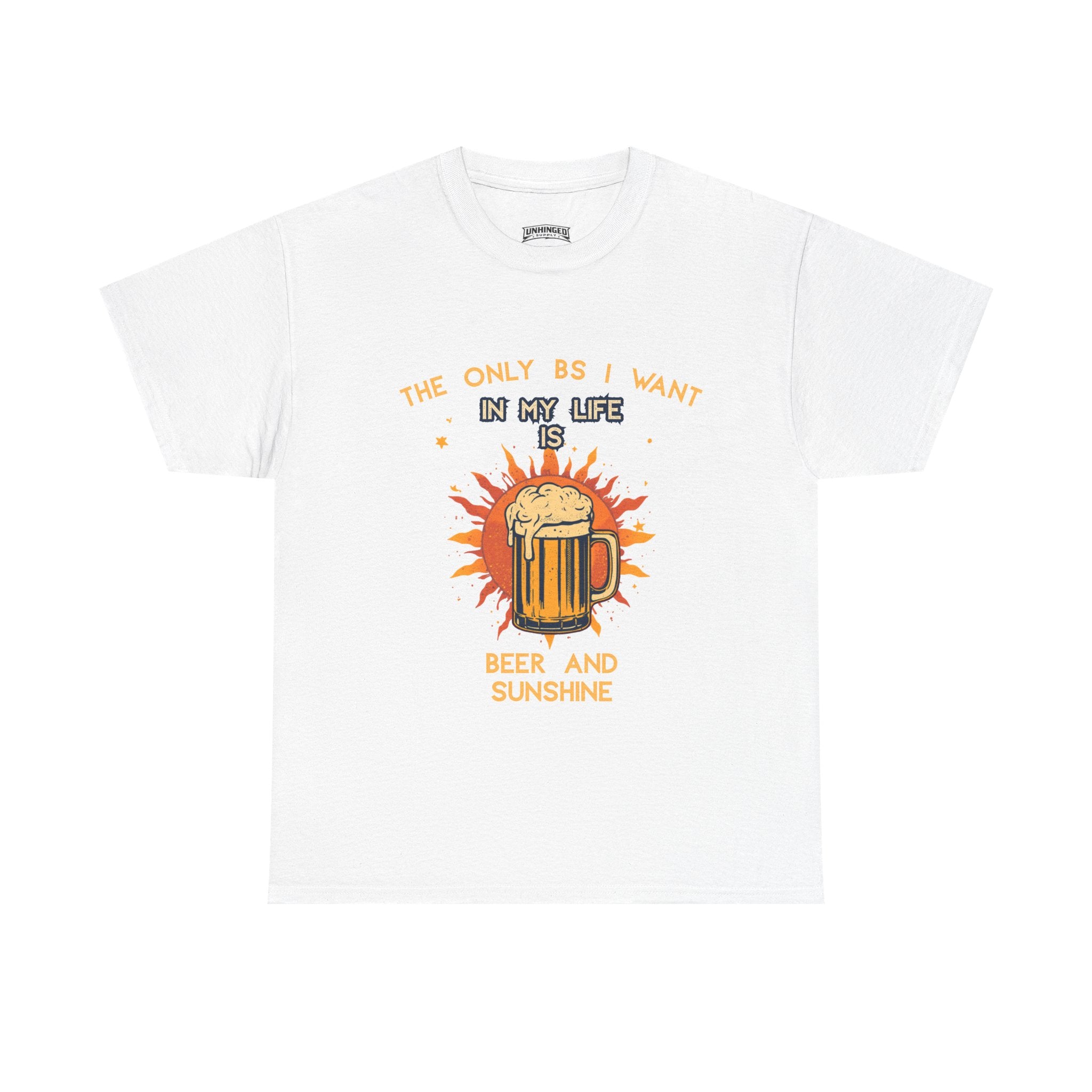 Beer and Sunshine T-Shirt | Retro Beer Mug Graphic, Summer Bar Tee